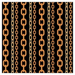 Gold Chain Jewelry Seamless Pattern Long Sheer Chiffon Scarf 