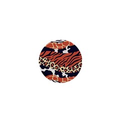 Mixed Animal Skin Print Safari Textures Mix Leopard Zebra Tiger Skins Patterns Luxury Animals Texture 1  Mini Buttons by BangZart