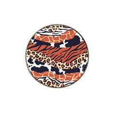 Mixed Animal Skin Print Safari Textures Mix Leopard Zebra Tiger Skins Patterns Luxury Animals Texture Hat Clip Ball Marker by BangZart