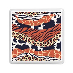 Mixed Animal Skin Print Safari Textures Mix Leopard Zebra Tiger Skins Patterns Luxury Animals Texture Memory Card Reader (square) by BangZart