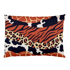 Mixed Animal Skin Print Safari Textures Mix Leopard Zebra Tiger Skins Patterns Luxury Animals Texture Pillow Case (two Sides) by BangZart