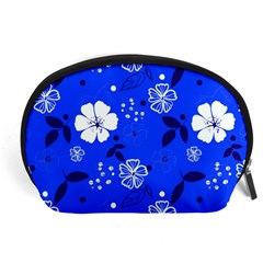 Blooming Seamless Pattern Blue Colors Accessory Pouch (large) by BangZart