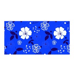 Blooming Seamless Pattern Blue Colors Satin Wrap by BangZart