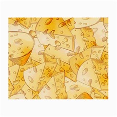 Cheese Slices Seamless Pattern Cartoon Style Small Glasses Cloth by BangZart