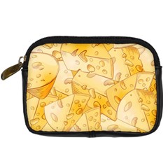 Cheese Slices Seamless Pattern Cartoon Style Digital Camera Leather Case by BangZart