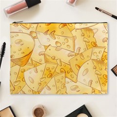 Cheese Slices Seamless Pattern Cartoon Style Cosmetic Bag (xl) by BangZart