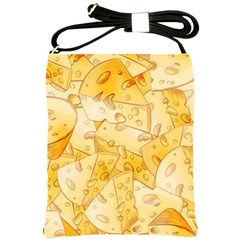 Cheese Slices Seamless Pattern Cartoon Style Shoulder Sling Bag by BangZart