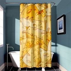 Cheese Slices Seamless Pattern Cartoon Style Shower Curtain 36  X 72  (stall)  by BangZart