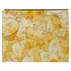 Cheese Slices Seamless Pattern Cartoon Style Cosmetic Bag (xxxl)