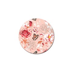 Beautiful Seamless Spring Pattern With Roses Peony Orchid Succulents Golf Ball Marker (4 Pack) by BangZart