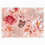 Beautiful seamless spring pattern with roses peony orchid succulents Large Glasses Cloth (2 Sides) Front