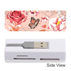 Beautiful Seamless Spring Pattern With Roses Peony Orchid Succulents Memory Card Reader (stick) by BangZart