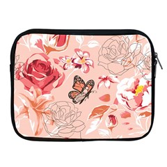 Beautiful Seamless Spring Pattern With Roses Peony Orchid Succulents Apple Ipad 2/3/4 Zipper Cases by BangZart