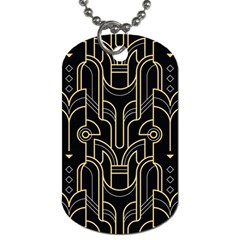 Art Deco Geometric Abstract Pattern Vector Dog Tag (two Sides) by BangZart