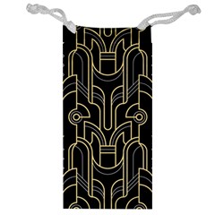 Art Deco Geometric Abstract Pattern Vector Jewelry Bag by BangZart