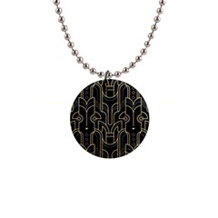 Art Deco Geometric Abstract Pattern Vector 1  Button Necklace by BangZart