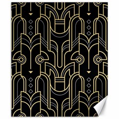 Art Deco Geometric Abstract Pattern Vector Canvas 8  X 10 