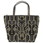 Art deco geometric abstract pattern vector Bucket Bag Front