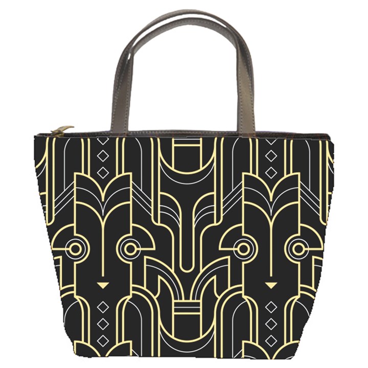 Art deco geometric abstract pattern vector Bucket Bag