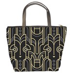 Art deco geometric abstract pattern vector Bucket Bag Back