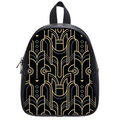 Art Deco Geometric Abstract Pattern Vector School Bag (small) by BangZart