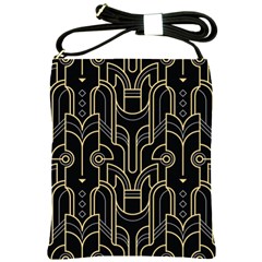 Art Deco Geometric Abstract Pattern Vector Shoulder Sling Bag by BangZart