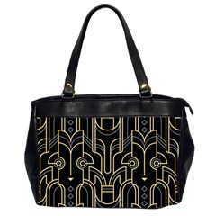 Art Deco Geometric Abstract Pattern Vector Oversize Office Handbag (2 Sides) by BangZart