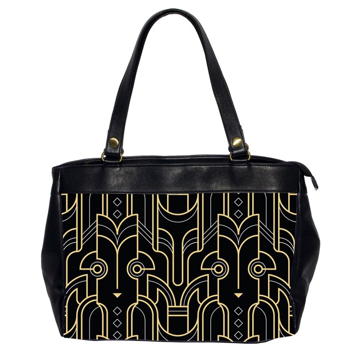 Art deco geometric abstract pattern vector Oversize Office Handbag (2 Sides)