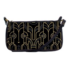 Art Deco Geometric Abstract Pattern Vector Shoulder Clutch Bag by BangZart