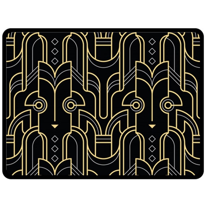 Art deco geometric abstract pattern vector Fleece Blanket (Large) 