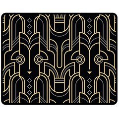 Art Deco Geometric Abstract Pattern Vector Fleece Blanket (medium) 