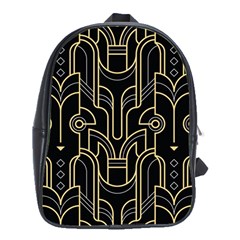 Art Deco Geometric Abstract Pattern Vector School Bag (xl) by BangZart