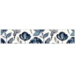 Indigo watercolor floral seamless pattern Large Flano Scarf  Back