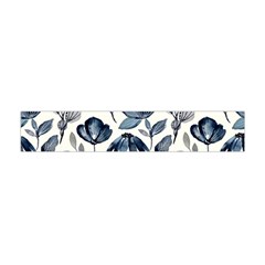 Indigo watercolor floral seamless pattern Flano Scarf (Mini)