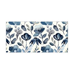 Indigo watercolor floral seamless pattern Yoga Headband