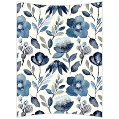 Indigo watercolor floral seamless pattern Back Support Cushion