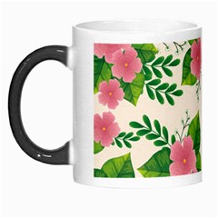 Cute Pink Flowers With Leaves-pattern Morph Mugs by BangZart