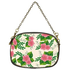 Cute Pink Flowers With Leaves-pattern Chain Purse (two Sides) by BangZart