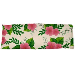 Cute Pink Flowers With Leaves-pattern Body Pillow Case Dakimakura (two Sides) by BangZart