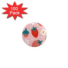 Strawberry Seamless Pattern 1  Mini Magnets (100 Pack)  by BangZart