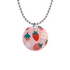 Strawberry Seamless Pattern 1  Button Necklace by BangZart