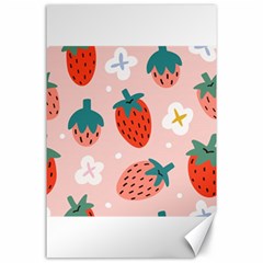 Strawberry Seamless Pattern Canvas 24  X 36  by BangZart