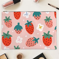 Strawberry Seamless Pattern Cosmetic Bag (xxl) by BangZart