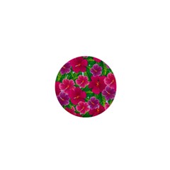 Background Cute Flowers Fuchsia With Leaves 1  Mini Magnets by BangZart