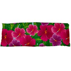 Background Cute Flowers Fuchsia With Leaves Body Pillow Case Dakimakura (two Sides) by BangZart