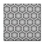 Halftone tech hexagons seamless pattern Tile Coaster Front