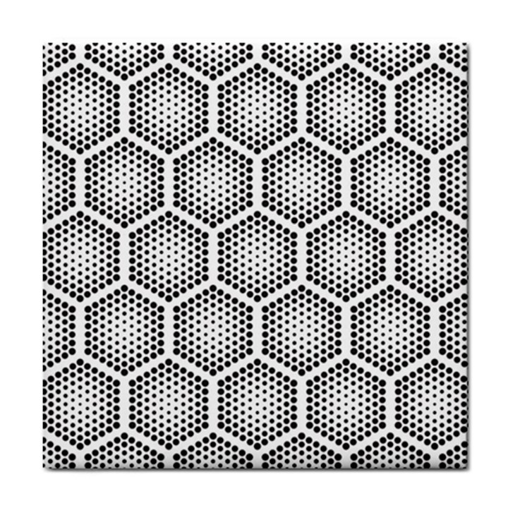 Halftone tech hexagons seamless pattern Tile Coaster