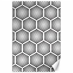 Halftone Tech Hexagons Seamless Pattern Canvas 12  X 18 