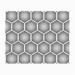 Halftone Tech Hexagons Seamless Pattern Small Glasses Cloth (2 Sides) by BangZart