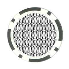 Halftone Tech Hexagons Seamless Pattern Poker Chip Card Guard by BangZart